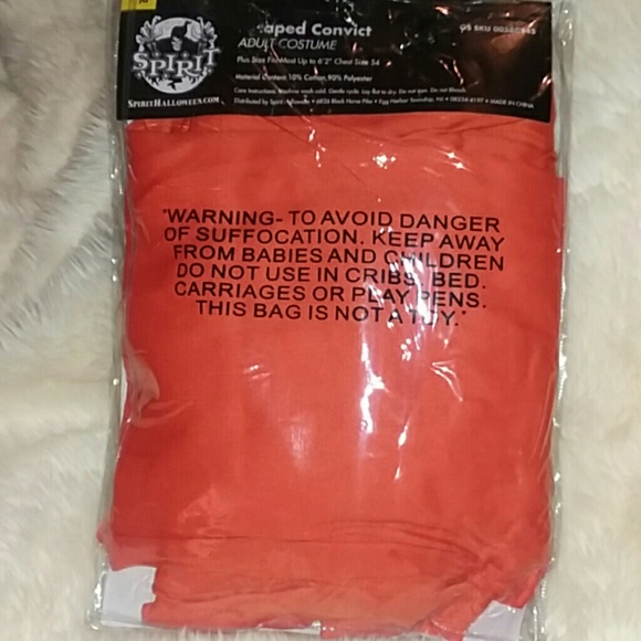 NWT MEN'S Plus HALLOWEEN Costume Escaped Convict - Picture 4 of 6